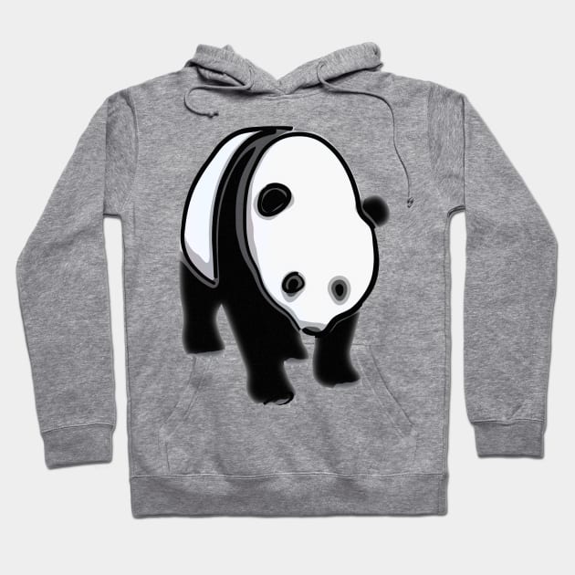 Cute Cartoon Panda Hoodie by HappyPixelDesigns